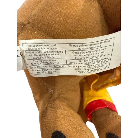 Scooby-Doo Vintage Plush In Yellow Raincoat Cartoon Network Collectible NWT - Picture 8 of 8